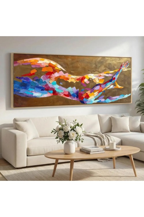 Color Stripe Panoramic Canvas Art