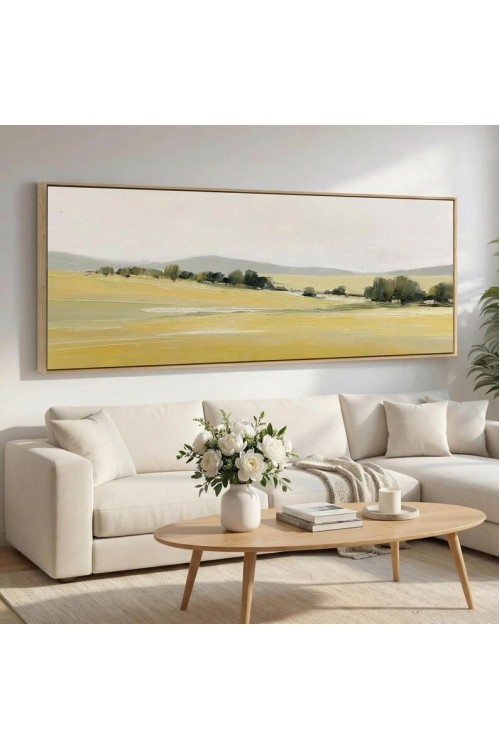 Golden Field Landscape Wall Art