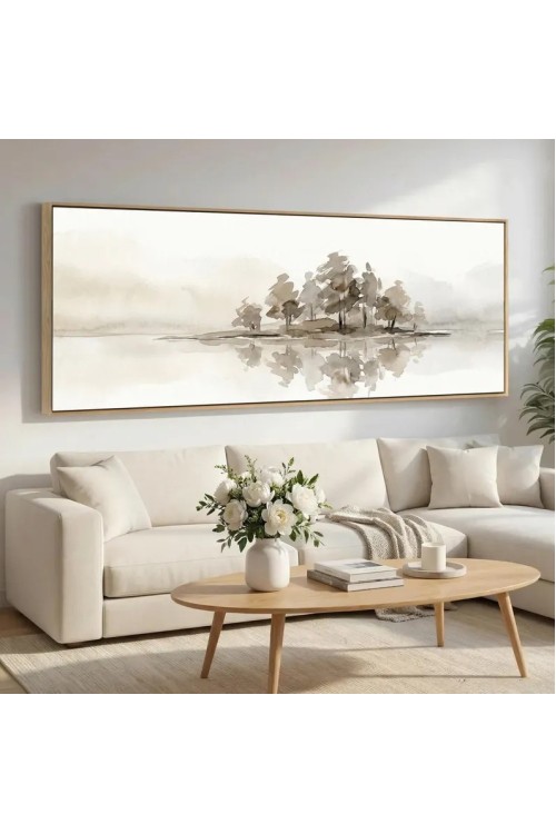 Framed Sepia Forest Canvas Wall Art