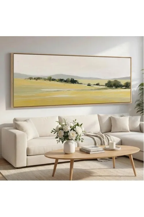 Golden Field Landscape Wall Art